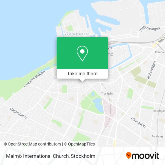 Malmö International Church map