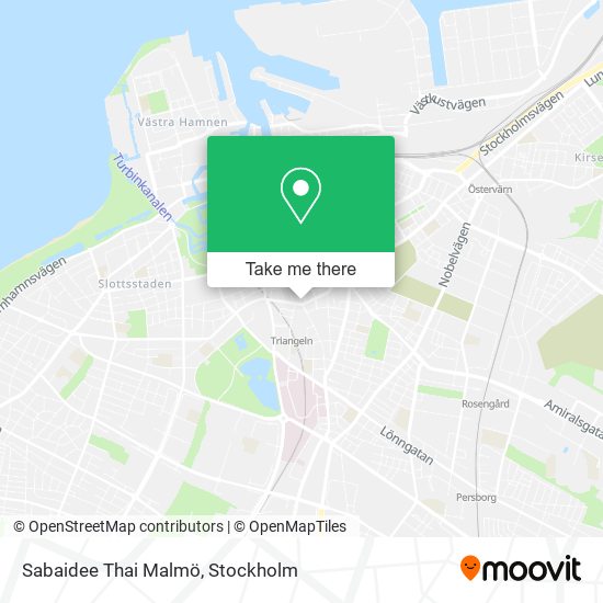 Sabaidee Thai Malmö map