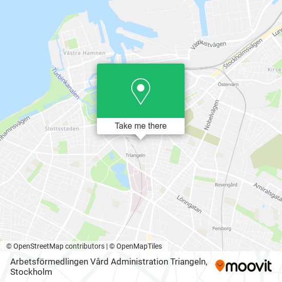 Arbetsförmedlingen Vård Administration Triangeln map