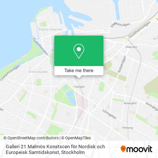 Galleri 21 Malmös Konstscen för Nordisk och Europeisk Samtidskonst map