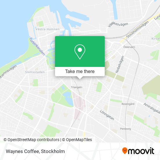 Waynes Coffee map