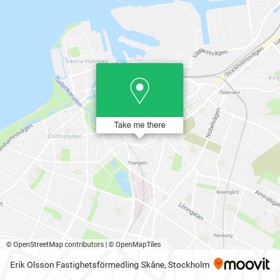 Erik Olsson Fastighetsförmedling Skåne map