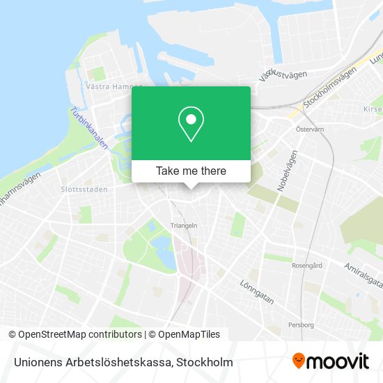 Unionens Arbetslöshetskassa map