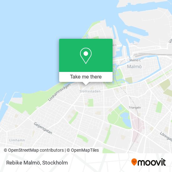 Rebike Malmö map