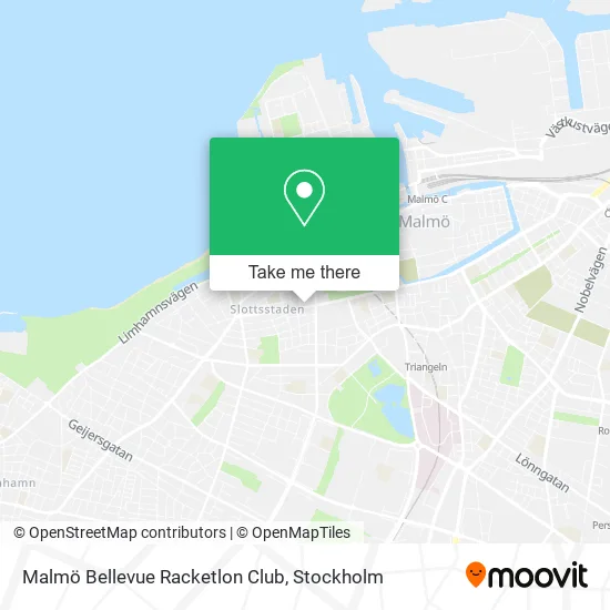 Malmö Bellevue Racketlon Club map