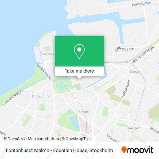 Fontänhuset Malmö - Fountain House map