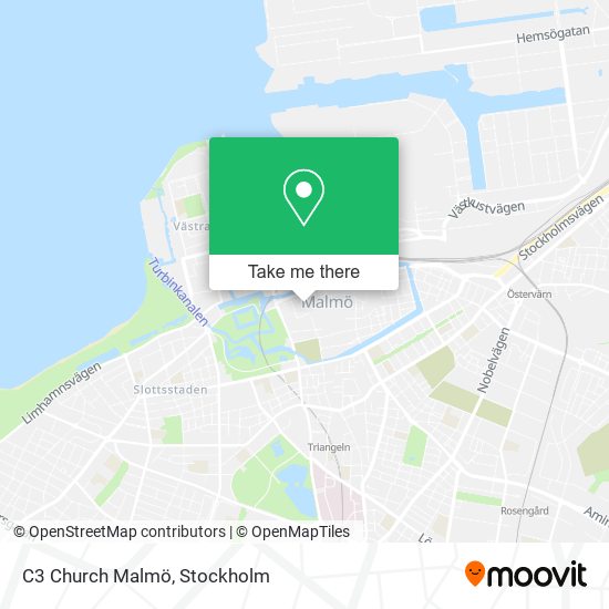 C3 Church Malmö map