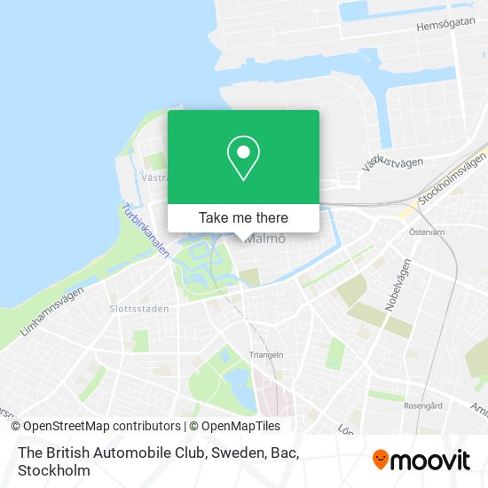 The British Automobile Club, Sweden, Bac map