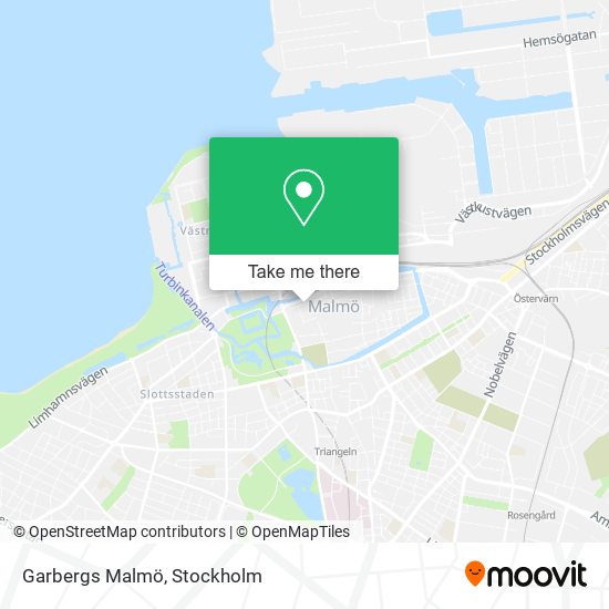 Garbergs Malmö map