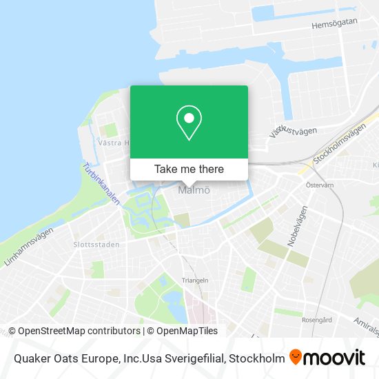 Quaker Oats Europe, Inc.Usa Sverigefilial map