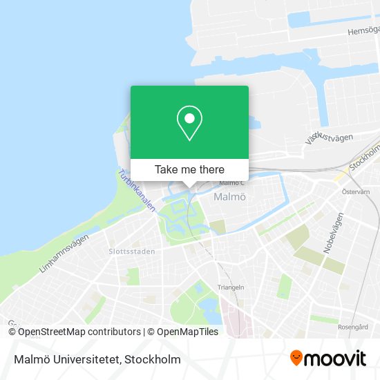 Malmö Universitetet map