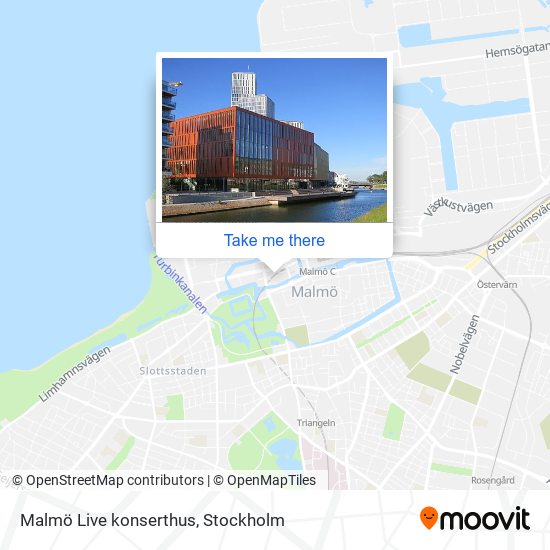 Malmö Live konserthus map