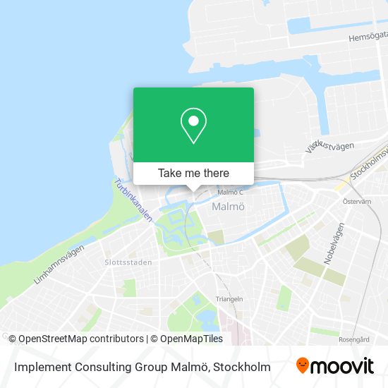 Implement Consulting Group Malmö map