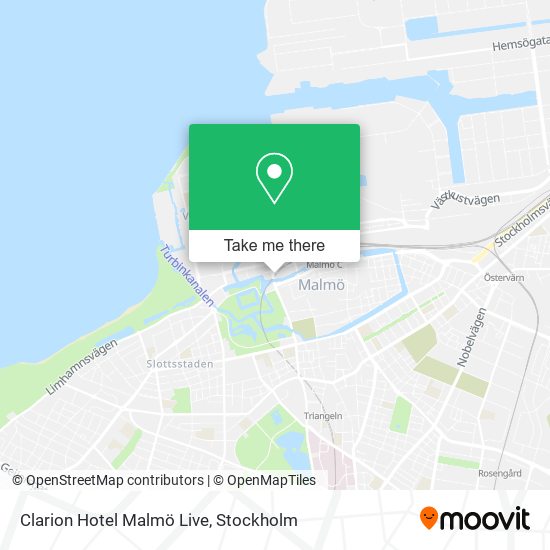 Clarion Hotel Malmö Live map