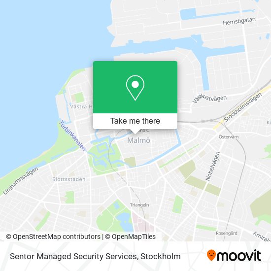 Sentor Managed Security Services map