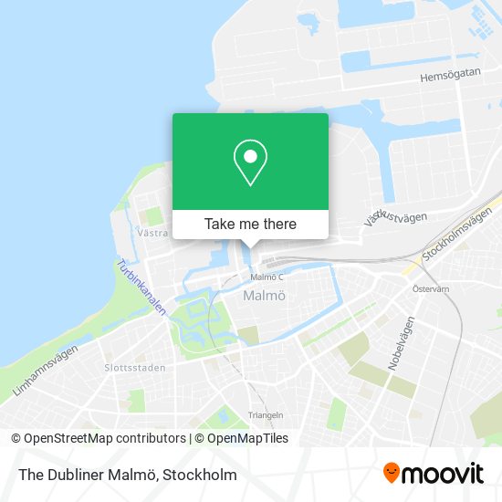 The Dubliner Malmö map