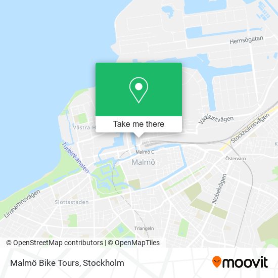 Malmö Bike Tours map