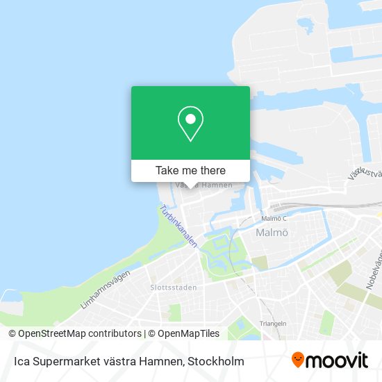 Ica Supermarket västra Hamnen map