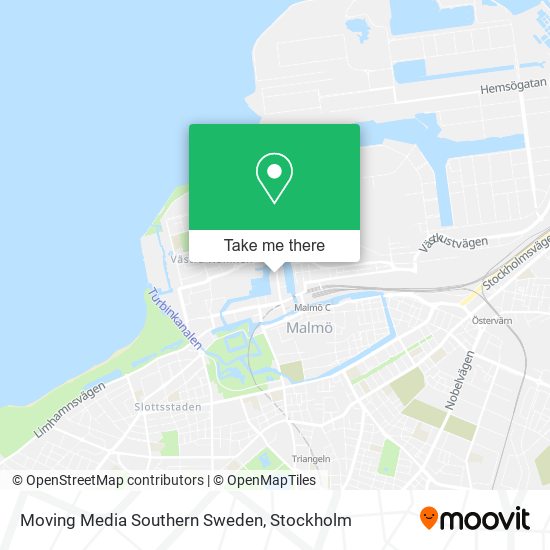 Moving Media Southern Sweden map