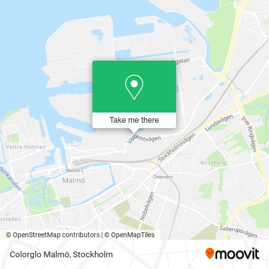 Colorglo Malmö map