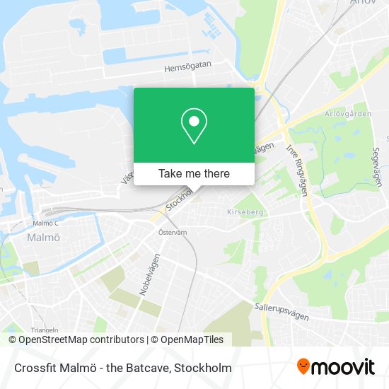 Crossfit Malmö - the Batcave map