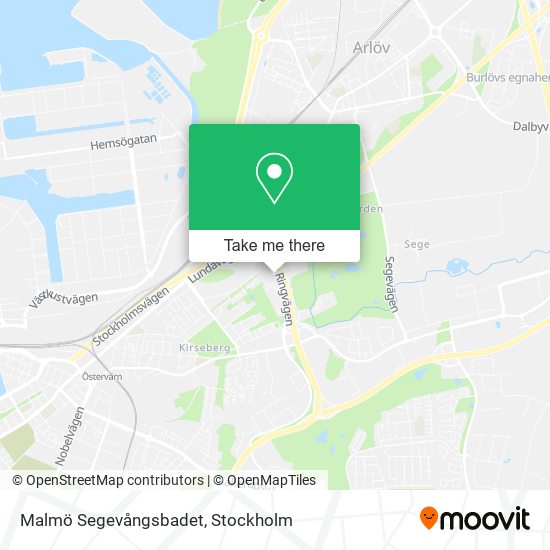 Malmö Segevångsbadet map