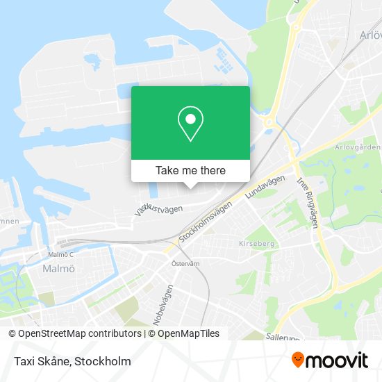 Taxi Skåne map