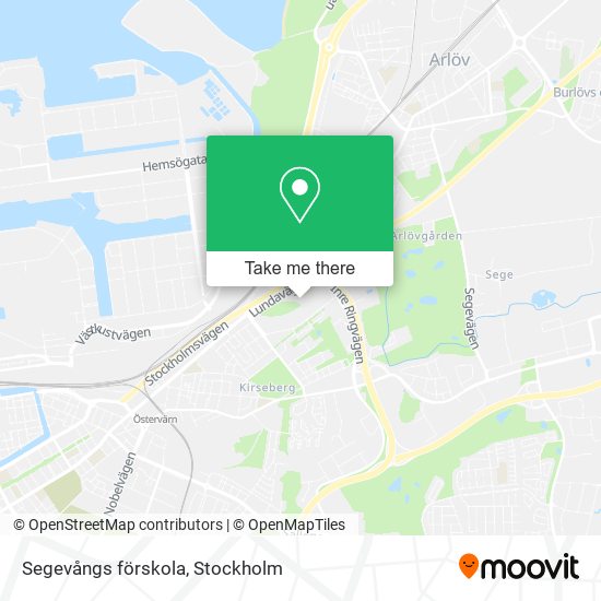 Segevångs förskola map