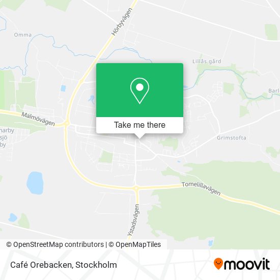 Café Orebacken map