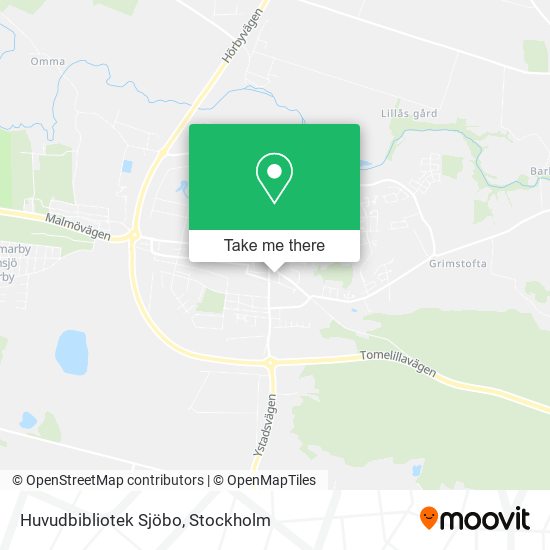 Huvudbibliotek Sjöbo map