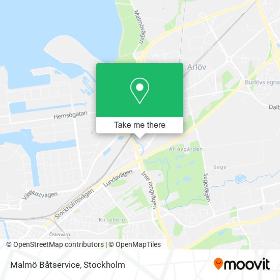 Malmö Båtservice map