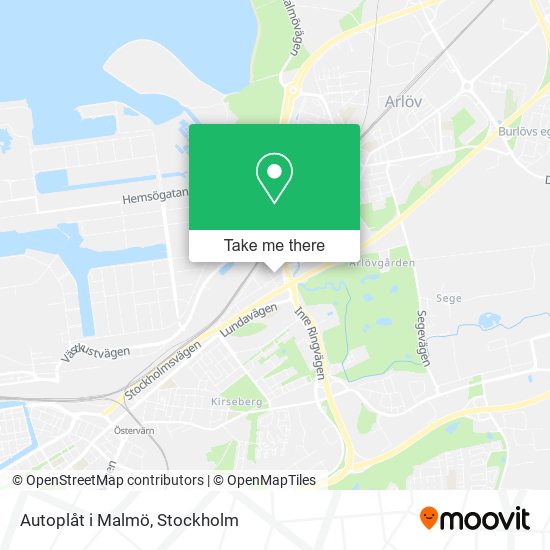 Autoplåt i Malmö map