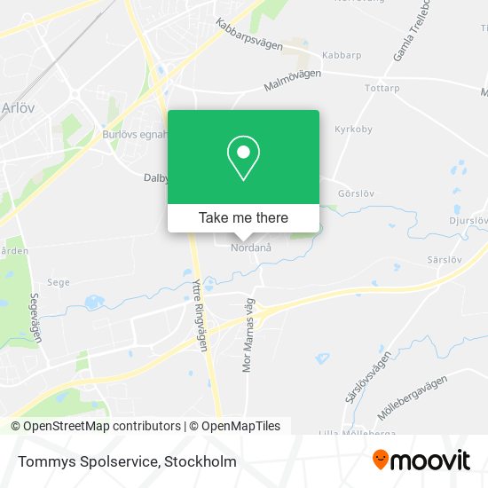 Tommys Spolservice map