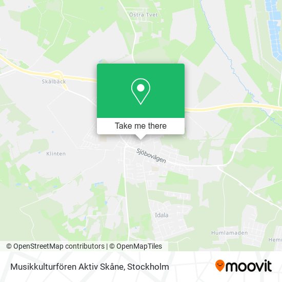 Musikkulturfören Aktiv Skåne map