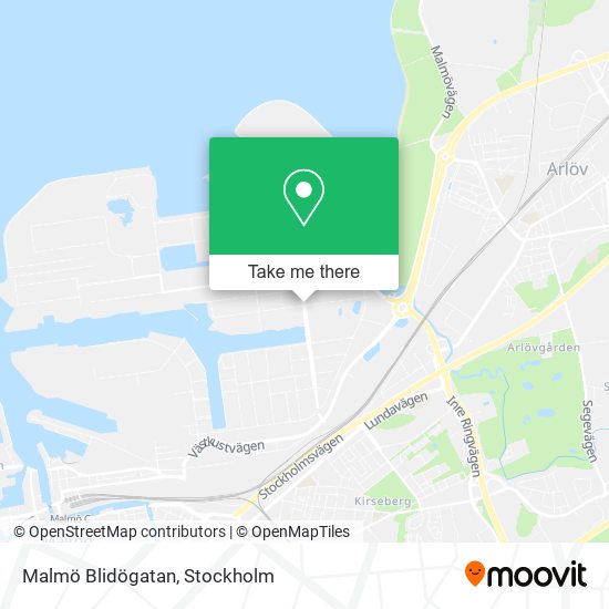 Malmö Blidögatan map