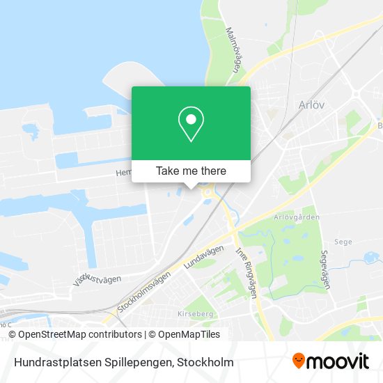 Hundrastplatsen Spillepengen map