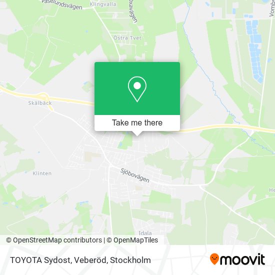 TOYOTA Sydost, Veberöd map