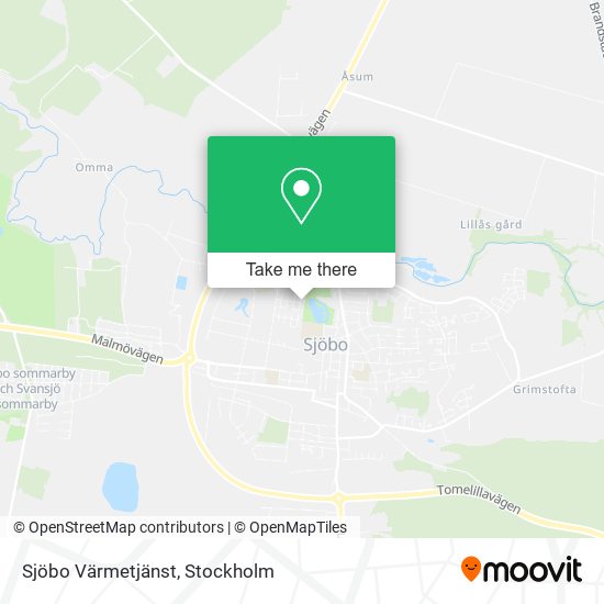 Sjöbo Värmetjänst map