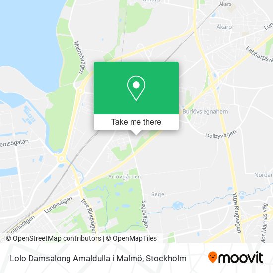 Lolo Damsalong Amaldulla i Malmö map