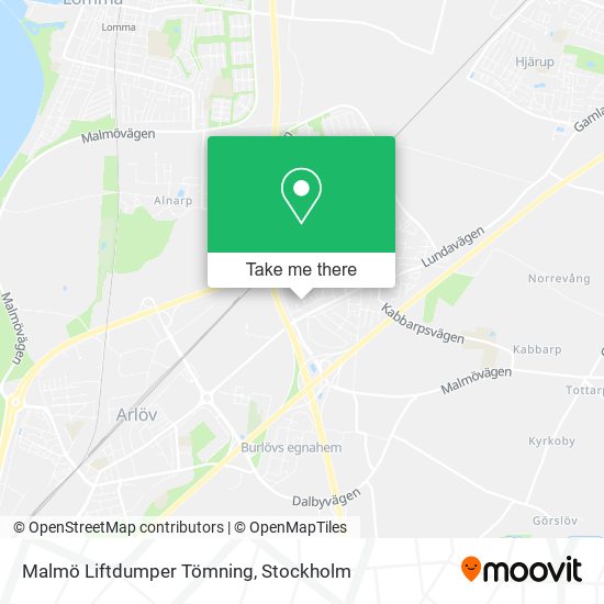 Malmö Liftdumper Tömning map