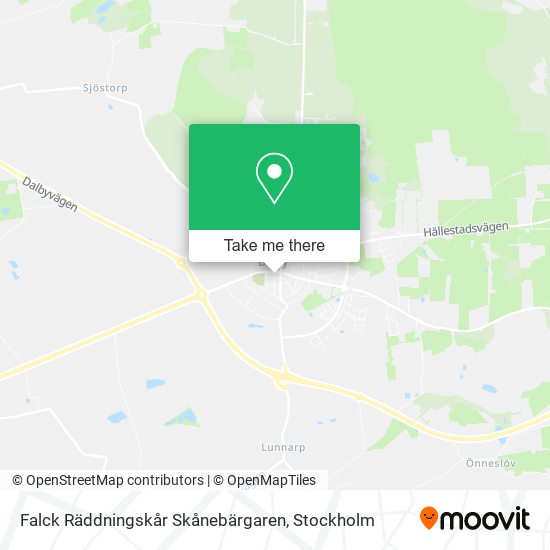 Falck Räddningskår Skånebärgaren map