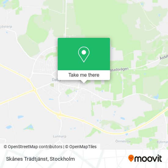 Skånes Trädtjänst map