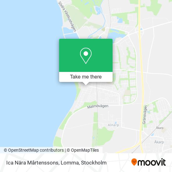 Ica Nära Mårtenssons, Lomma map