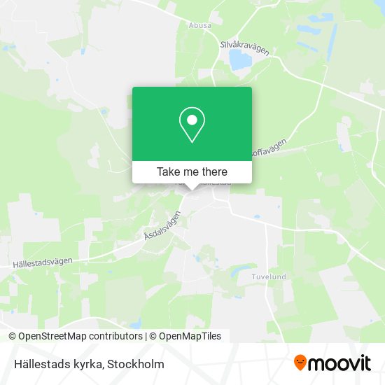 Hällestads kyrka map