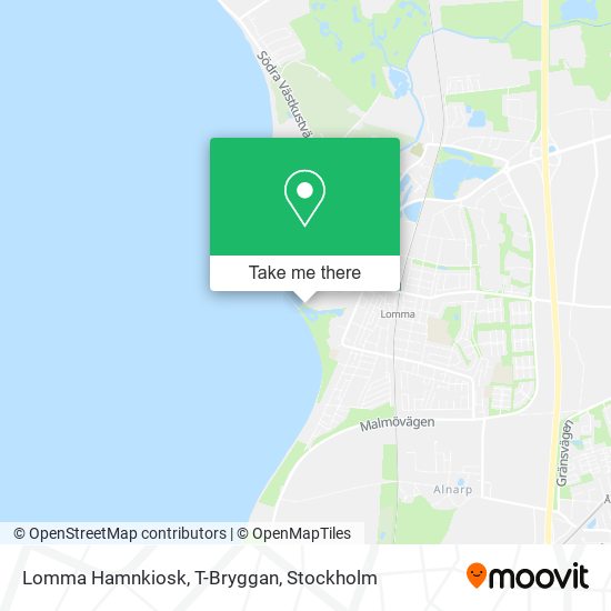 Lomma Hamnkiosk, T-Bryggan map