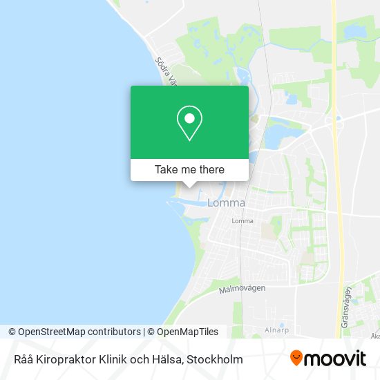 Råå Kiropraktor Klinik och Hälsa map