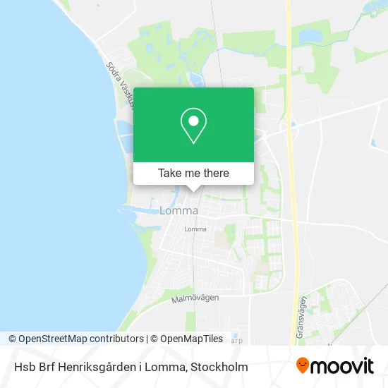 Hsb Brf Henriksgården i Lomma map