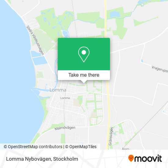 Lomma Nybovägen map
