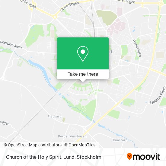 Church of the Holy Spirit, Lund map