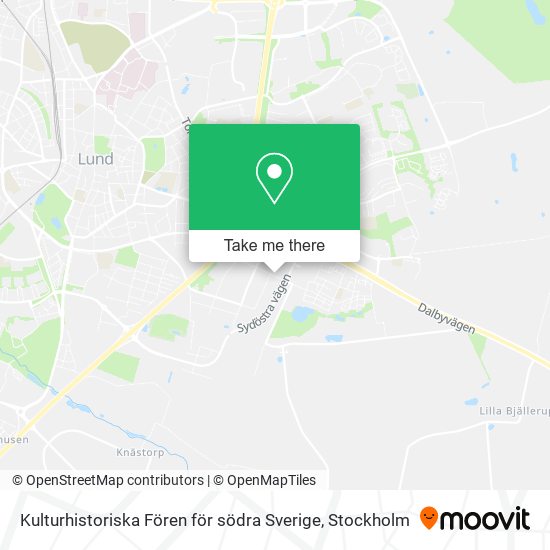 Kulturhistoriska Fören för södra Sverige map